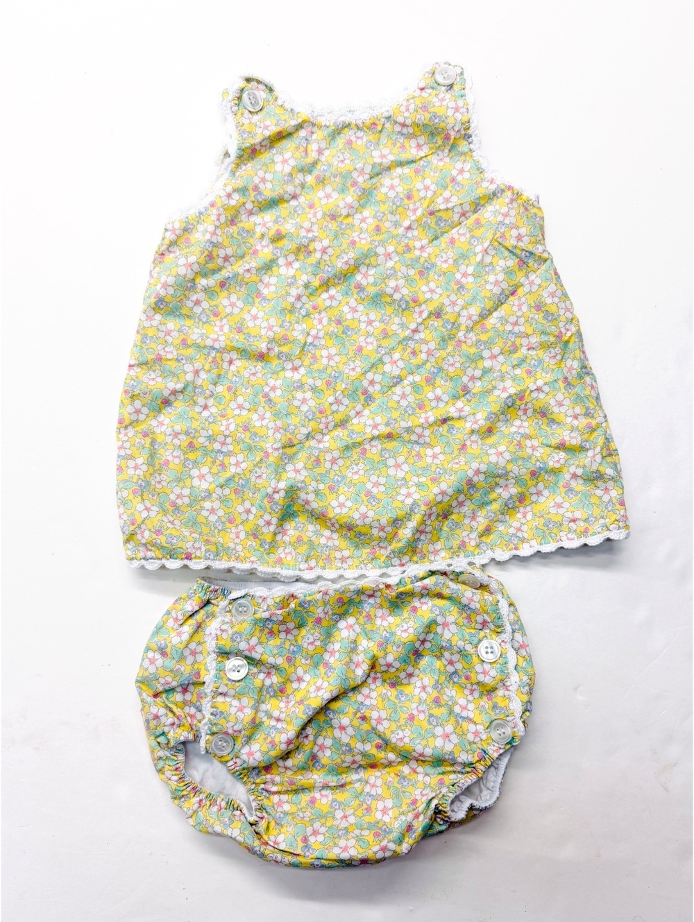 Percy and Tyne Baby Floral Sleeveless Tank Top and Bloomers Set 2-3